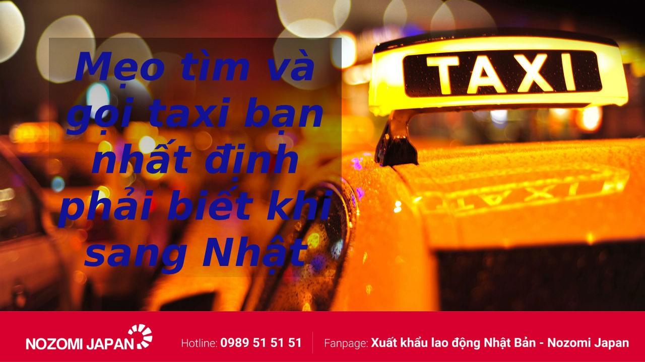 cách gọi taxi tại nhật